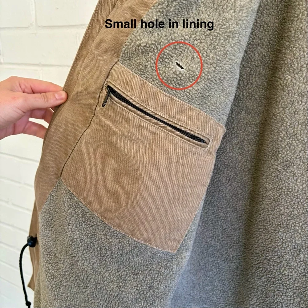 Carhartt Sandstone Sherpa Lined Ridge Coat (Style #C61), SZ XL Tall - Picture 6 of 12